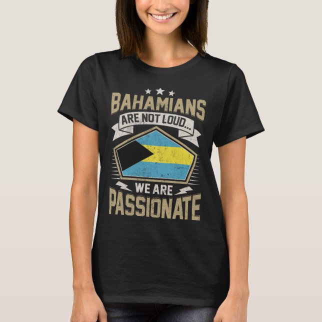 Camiseta Bahamas Flag Passionate Bahamians Girls & Women (Frente)