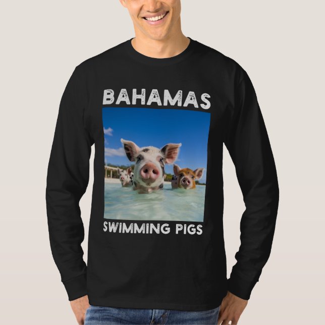 Camiseta Bahamas Nadando Porcos Exuma (Frente)