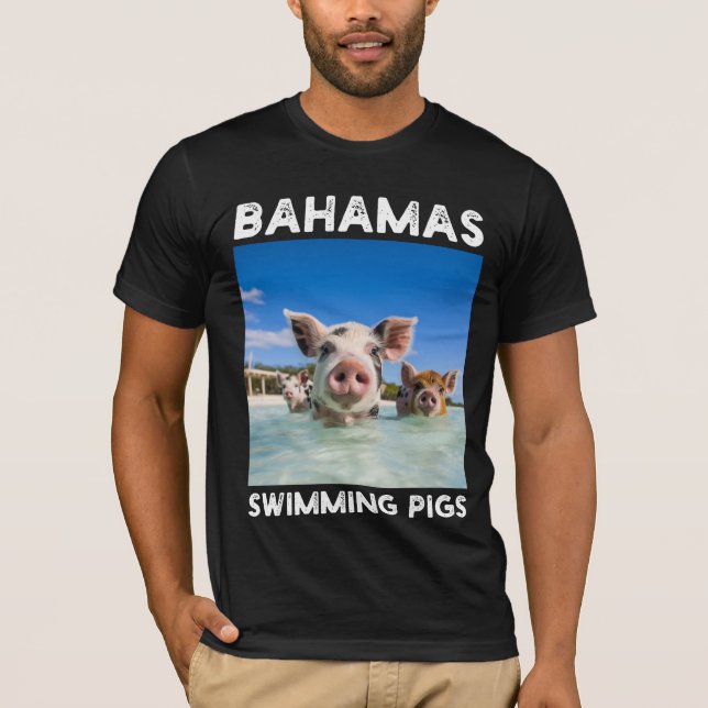 Camiseta Bahamas Nadando Porcos Exuma (Frente)