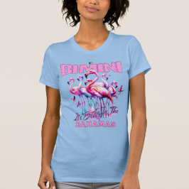 Camiseta Bahamas Souvenir Gift: Bimini Bahamas Flamingo
