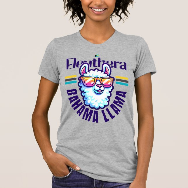 Camiseta Bahamas Souvenir Gift : Eleuthera Bahamas Llama (Frente)