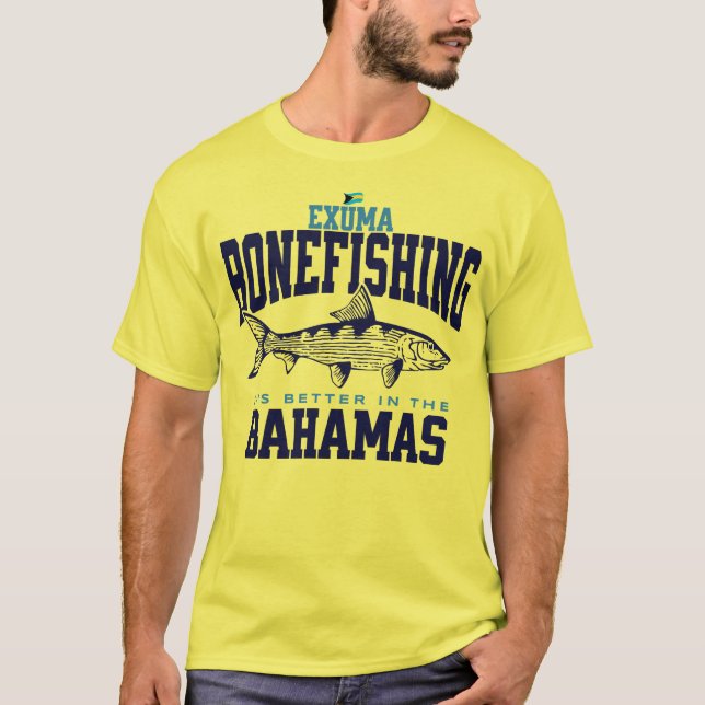 Camiseta Bahamas Souvenir Gift: Exuma Bahamas - Bonefishing (Frente)