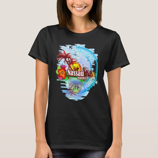 Camiseta Bahamas Souvenir Nassau Viagem Vintage Bahamas (Frente)