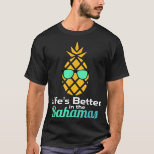 Camiseta Bahamas Souvenir T s Abacaxi Óculos escuros Gráfic