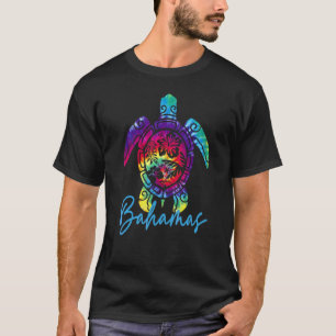 Camiseta Bahamas Tie Dye Sea Turtle Férias Familiares