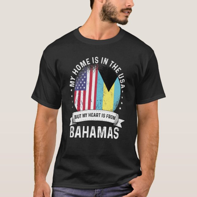 Camiseta Bahamian American Patriot Grown Proud Home USA Fla (Frente)