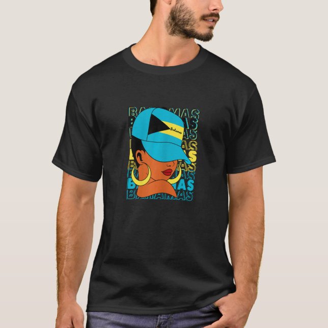 Camiseta Bahamian Flag Clothing Bahamas Vacation Design Bah (Frente)