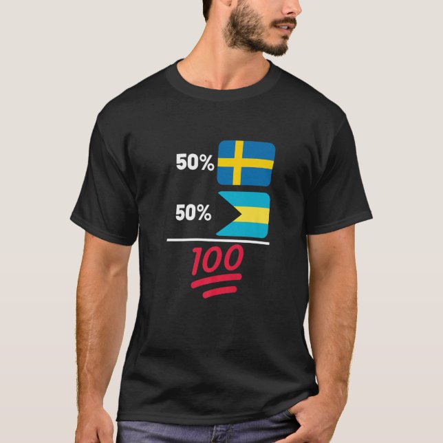 Camiseta Bahamian Plus Suecia Mix Heritage Flag (Frente)