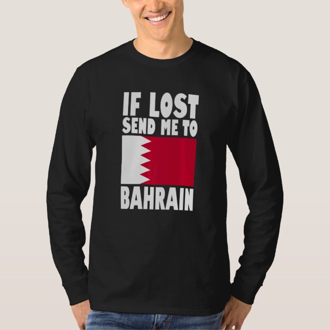 Camiseta Bahrain Flag Design  If lost send me to Bahrain Pr (Frente)
