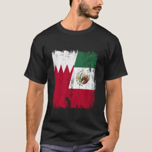Camiseta Bahrein México Meia Bandeira Herança Mexicano-Bahr