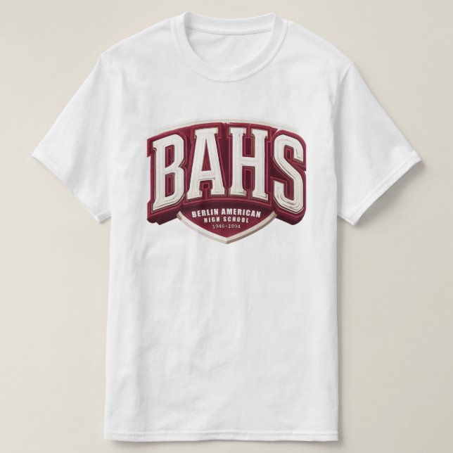 Camiseta BAHS - Segundo grau americano de dieta de Berlim (Frente do Design)