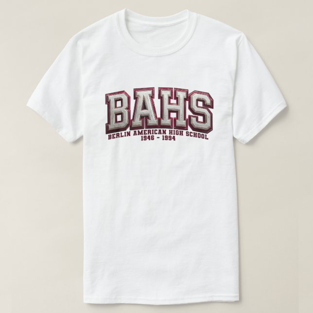 Camiseta BAHS - Segundo grau Berlim-Americano (Frente do Design)