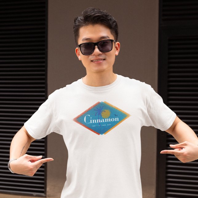 Camiseta Baía Cinnamon, Rua, John, Meio século Usvi Retro (Criador carregado)