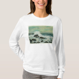 Camiseta Baía de Casco, MaineSurf e rochas da praia