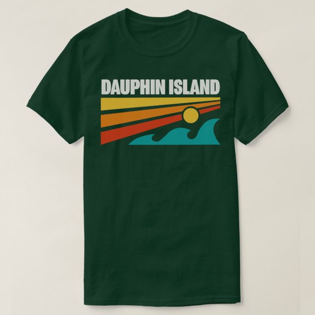 Camiseta Baía Móvel de Areia de Alabama, Ilha Dauphin, Golf (Frente do Design)
