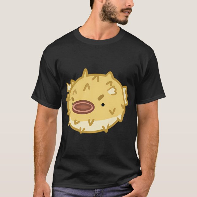 Camiseta baiacu zangado - branco (Frente)