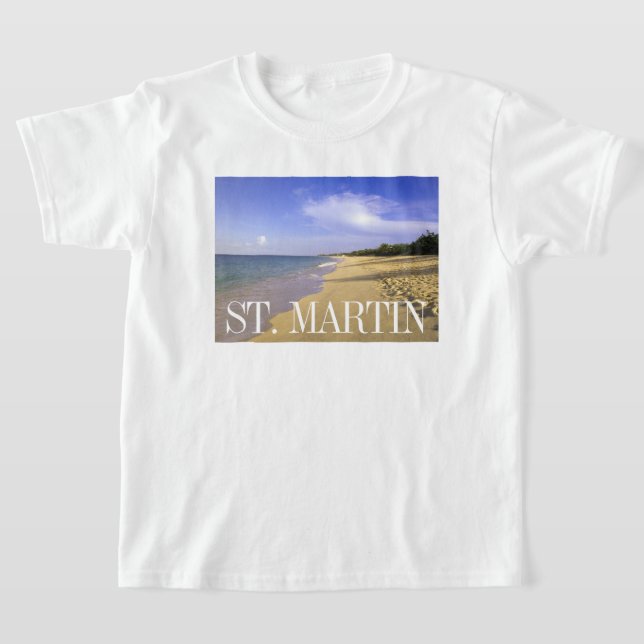 Camiseta Baie Longue Bay Beach, Rua Martin. (Postura )