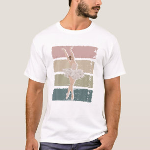 Camiseta Bailarina Dançarina de Ballet Dança de Ballet Retr