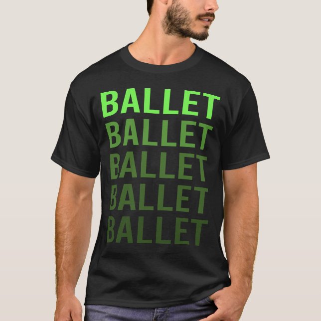 Camiseta Bailarina de Ballet com Gradiente Branco (Frente)