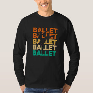 Camiseta Bailarina de Ballet Vintage Retro Música Barre