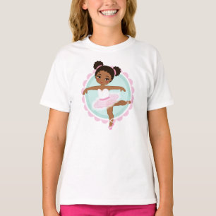 Camiseta Bailarina do afro-americano - dançarino de balé