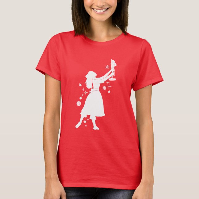 Camiseta Bailarina e Nutcracker no Natal (Frente)