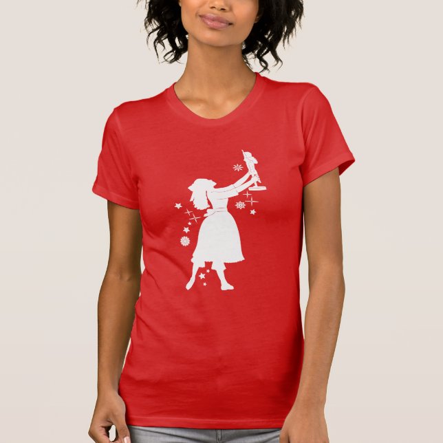 Camiseta Bailarina e Nutcracker no Natal (Frente)
