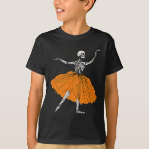 Camiseta Bailarina Esqueleto Dança Tutu Ballet Assustador D