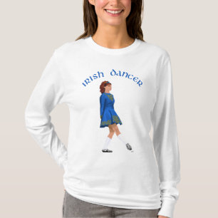 Camiseta Bailarino Irlandês de Sapato Macio em Azul