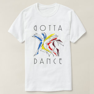 Camiseta Bailarinos Abstratos Dançando - Obra de Arte para