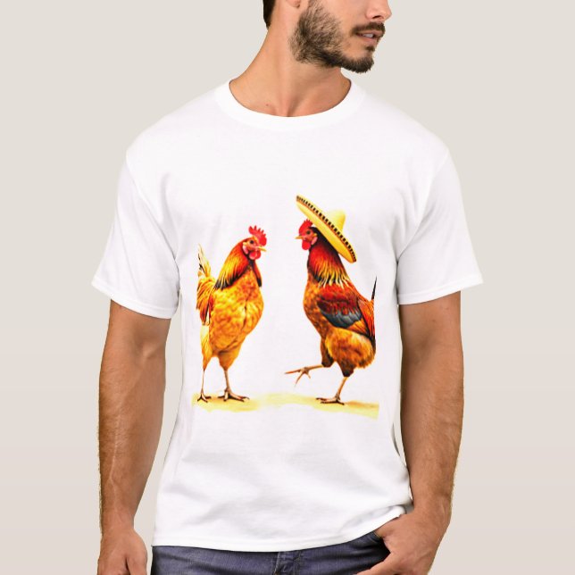 Camiseta bailarinos de frango latinos (Frente)