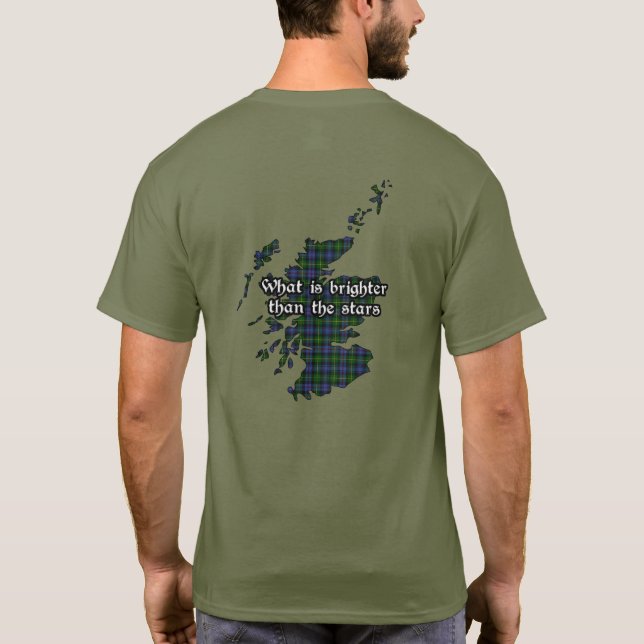 Camiseta Baillie Clan Crachá e Adulto de Tartan (Verso)