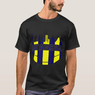 Camiseta Bairro de Fenerbahce Istambul Turquia skyline for