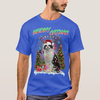 Camiseta Bairro do Gato de Shore do Gato de Natal Luz Santa