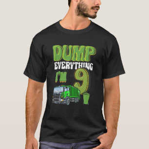 Camiseta Baixe tudo o que tenho 9 anos, Caminhão de Lixo 9º
