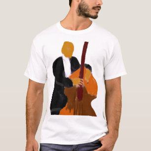Camiseta Baixista ereto, terno completo do preto do corpo