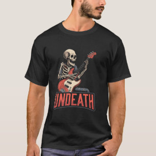 Camiseta Baixista Esqueleto Guitarrista - Músico Baixo 