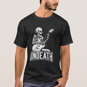 Camiseta Baixista Esqueleto - Músico Guitarrista Baixo