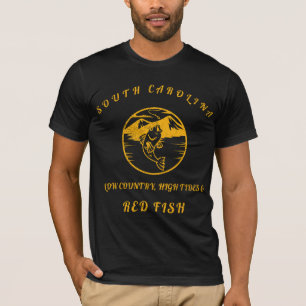 CAMISETA BAIXO CAROLINA DO SUL, MARÉS ALTAS & PEIXE VERMELH