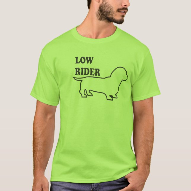 Camiseta Baixo cavaleiro, cão de Weiner (Frente)