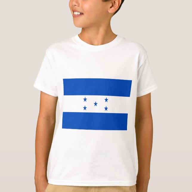 Camiseta Baixo custo! Bandeira de Honduras (Frente)
