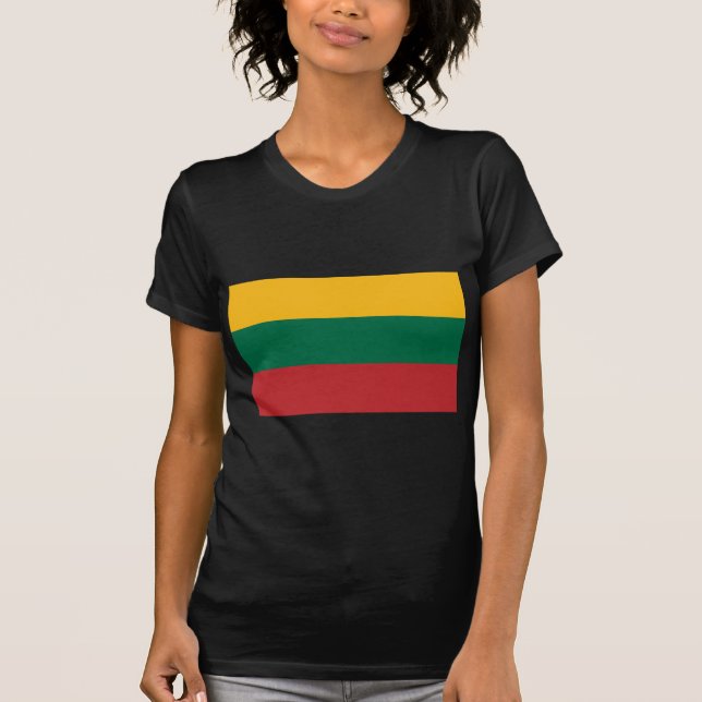 Camiseta Baixo custo! Sinalizador Lituânia (Frente)