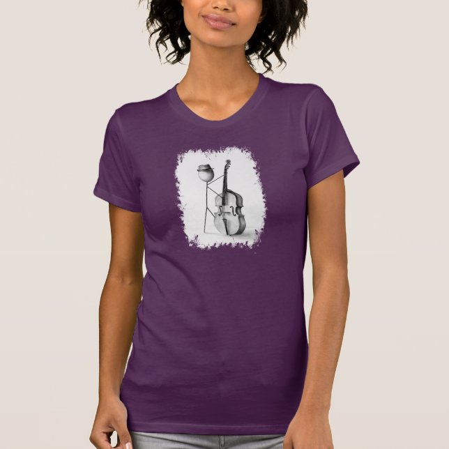 Camiseta Baixo de Stickman - o T da mulher (Frente)