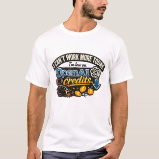 Camiseta Baixo em Créditos OpenAI