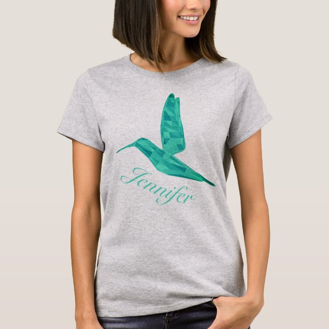 Camiseta Baixo Poli Hummingbird (Frente)