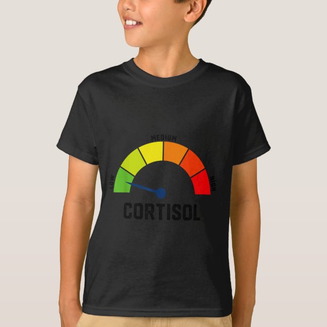 Camiseta Baixos níveis de cortisol v meme  (Frente)
