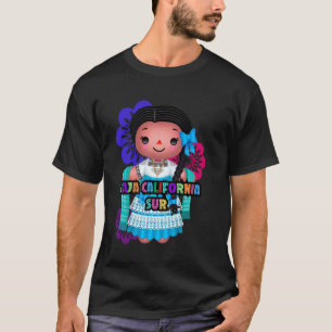 Camiseta Baja California Sur Boneca Lelé, Feita à Mão Mexic