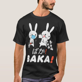 Camiseta Baka Idiot Engraçado Animon Japon com Máscara & Pa