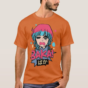 Camiseta Baka Japonês Aestético Otaku Girl Vintage