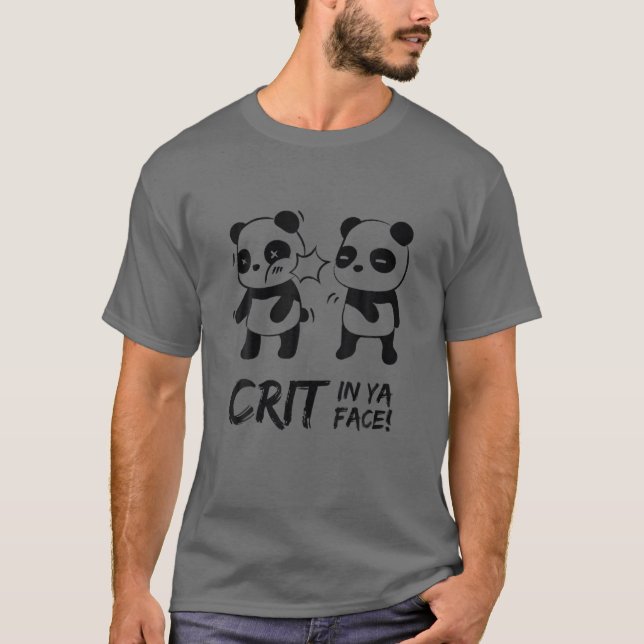 Camiseta Baka Panda Crítico Atingir Gamer RPG Dung (Frente)